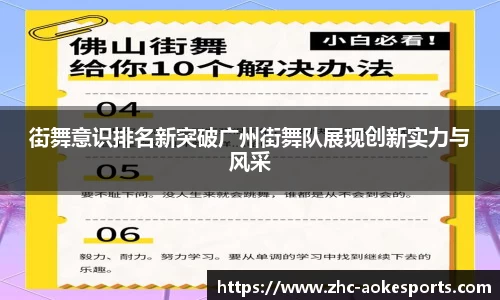 街舞意识排名新突破广州街舞队展现创新实力与风采